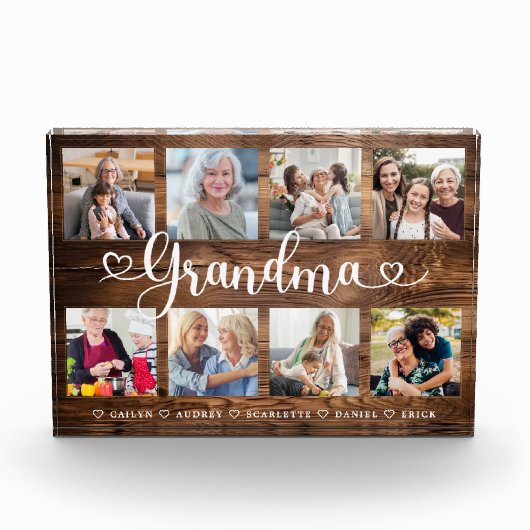 Gift for Grandma | Foto-collage voor kleinkinderen Fotoblokken (Voorkant)