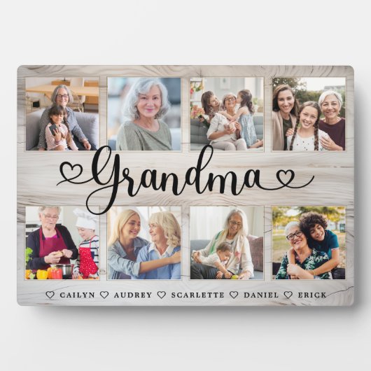 Gift for Grandma | Foto-collage voor kleinkinderen Fotoplaat (voorkant)