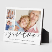 Gift for Grandma | Grootkinderen 3 Foto-collage Fotoplaat (Zijkant)