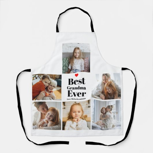 Gift for Grandma Heart 6 Photo Collage Schort (Voorkant)
