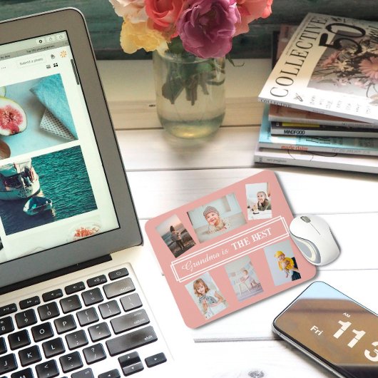 Gift For Grandma Modern Multiple Photo Mouse Pad Muismat