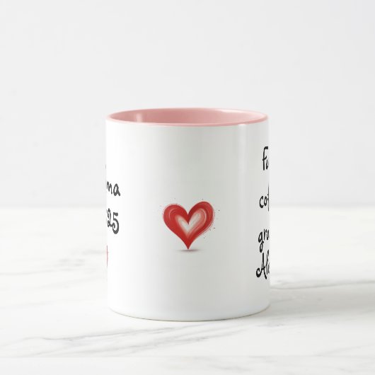 Gift For Grandma, Personalized with Name & Year Mok (Midden)