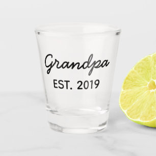 Gift for Grandpa Est. 2019 Whiskey Glasses for New Shot Glas