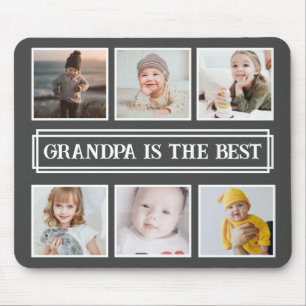 Gift For Grandpa Modern Multiple Photo Mouse Pad Muismat