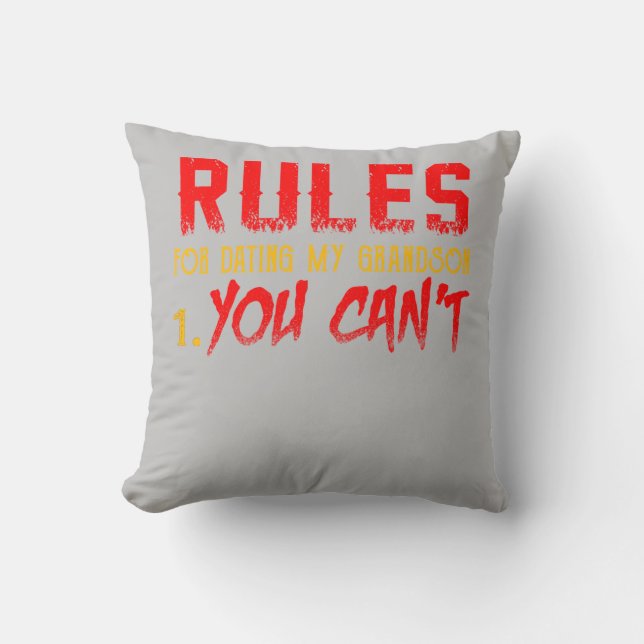 Gift for Grandson | Regel voor het doden van mijn  Kussen (Voorkant)