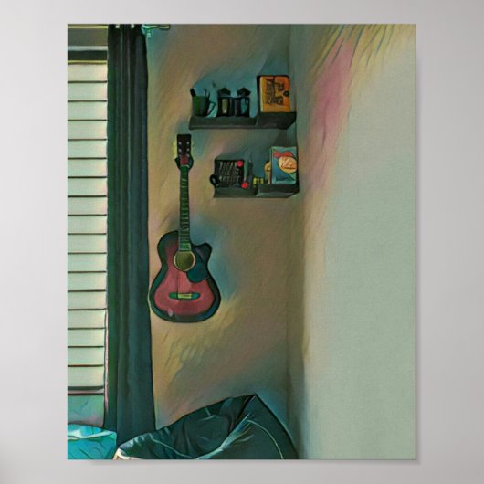Gift for guitar player poster (Voorkant)