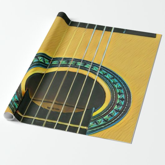 Gift for guitarist boyfriend cadeaupapier (Uitgerold)