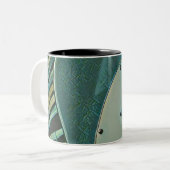 Gift for guitarist boyfriend tweekleurige koffiemok (Voorkant links)