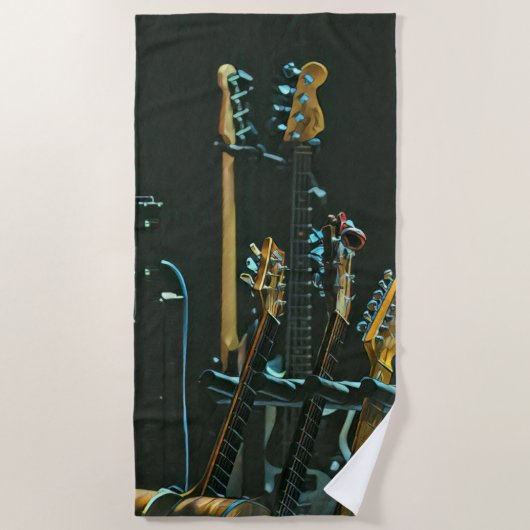 Gift for guitarist friend strandlaken (Voorkant)