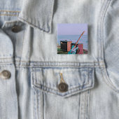 Gift for guitarist friend vierkante button 5,1 cm (In situ)
