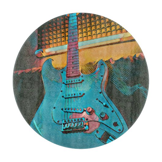Gift for guitarist husband snijplank (Voorkant)