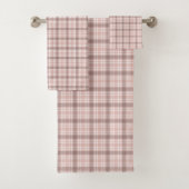 Gift for Her Rose Gold Plaid Towel for Bathroom Bad Handdoek (Insitu)