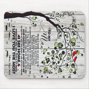 Gift for Husband Aan mijn man — Lovely Letter Muismat