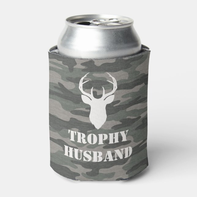 Gift for Husband Camo Trophy Husband Blikjeskoeler (Blikje Voorkant)