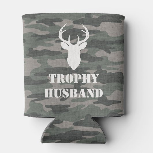Gift for Husband Camo Trophy Husband Blikjeskoeler (Achterkant)