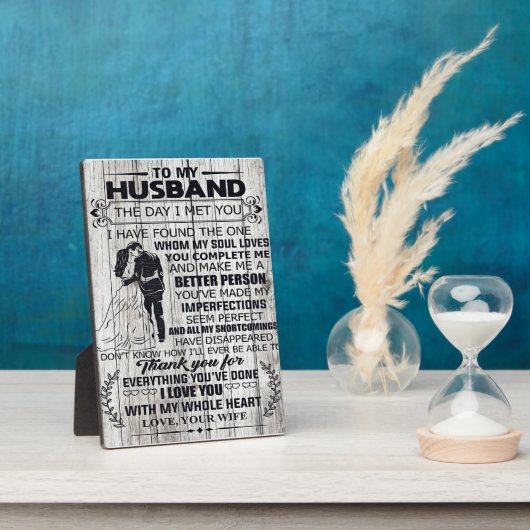 Gift for Husband | Naar beste cadeau voor mijn man Fotoplaat (Zijkant)