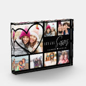 Gift for Little Sister 7 Photo Collage Heart BFF Fotoblokken (Links)