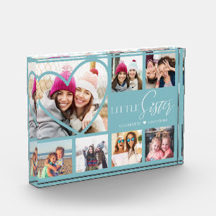 Gift for Little Sister 7 Photo Collage Heart BFF Fotoblokken