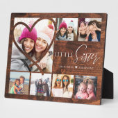 Gift for Little Sister 7 Photo Collage Woodgrain Fotoplaat (Zijkant)