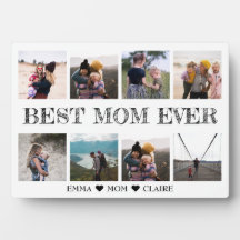 Gift for mam Photo Collage Plaque met Easel