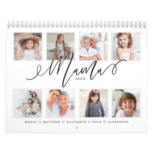 Gift for Mama | Foto's voor kleinkinderen Kalender (Hoes)