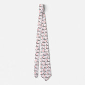 Gift for Man Love Text Pink Black Heart Tie Stropdas (Achterkant)
