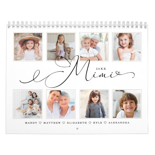 Gift for Mimi | Foto's voor kleinkinderen Kalender (Hoes)