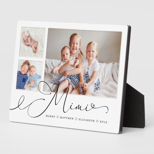 Gift for Mimi | Grootkinderen 3 Foto-collage Fotoplaat (Zijkant)