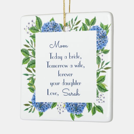 Gift for Moeder the Bride from Bride Keramisch Ornament (Links)