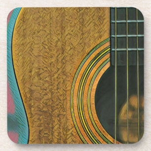 Gift for musician guitarist bier onderzetter