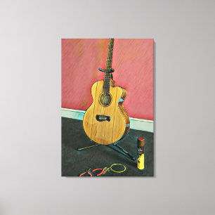 Gift for musician guitarist canvas afdruk