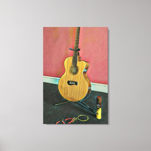 Gift for musician guitarist canvas afdruk (Voorkant)