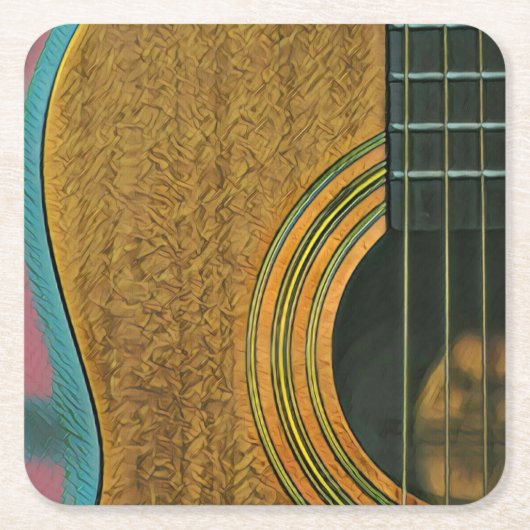 Gift for musician guitarist kartonnen onderzetters (Voorkant)