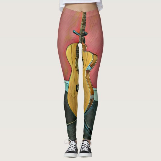 Gift for musician guitarist leggings (Voorkant)