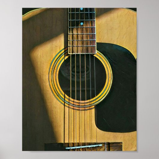 Gift for musician guitarist poster (Voorkant)