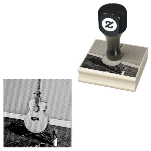 Gift for musician guitarist rubberstempel (Gestempeld)