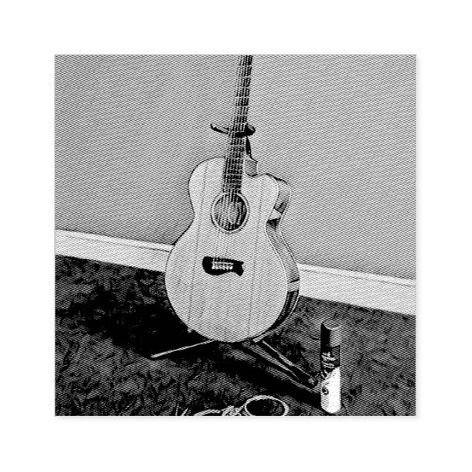 Gift for musician guitarist rubberstempel (Afrduk)