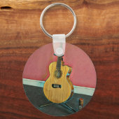 Gift for musician guitarist sleutelhanger (Voorkant)