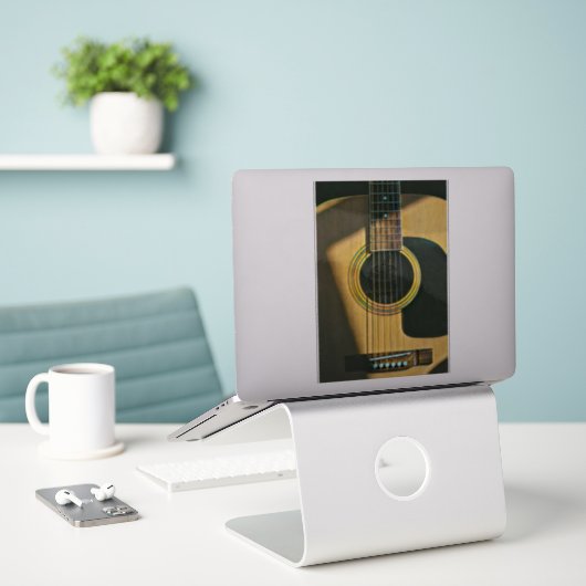 Gift for musician guitarist sticker (Laptop op bureau)