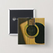Gift for musician guitarist vierkante button 5,1 cm (Voorkant /achterkant)