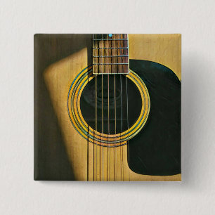 Gift for musician guitarist vierkante button 5,1 cm