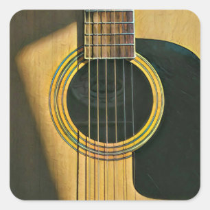 Gift for musician guitarist vierkante sticker