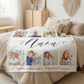 Gift for Nana | Foto-collage voor kleinkinderen Fleece Deken