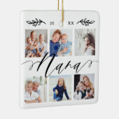 Gift for Nana | Foto-collage voor kleinkinderen Keramisch Ornament (Rechts)