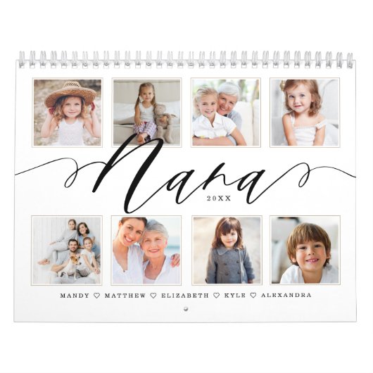 Gift for Nana | Foto's voor kleinkinderen Kalender (Hoes)
