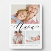 Gift for Nana | Grootkinderen 3 Foto-collage Fotoplaat (voorkant)