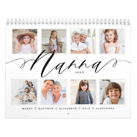Gift for Nanna | Foto's voor kleinkinderen Kalender (Hoes)