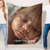 Gift for New Daddy Fleece Blanket Baby Photograph