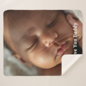 Gift for New Daddy Sherpa Blankets Baby Photograph Sherpa Deken (Voorkant (horizontaal))