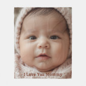Gift for New Mommy Fleece Blanket Baby Photograph (Voorkant)